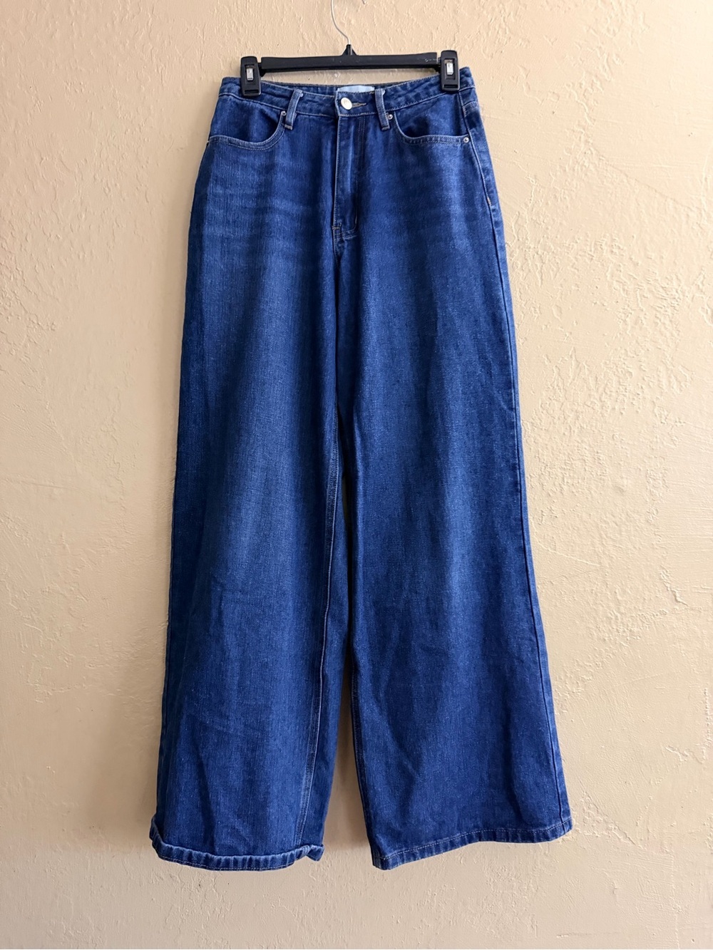 Princess Polly Dark Blue Wide Leg Denim Jeans - Picture 1 of 3